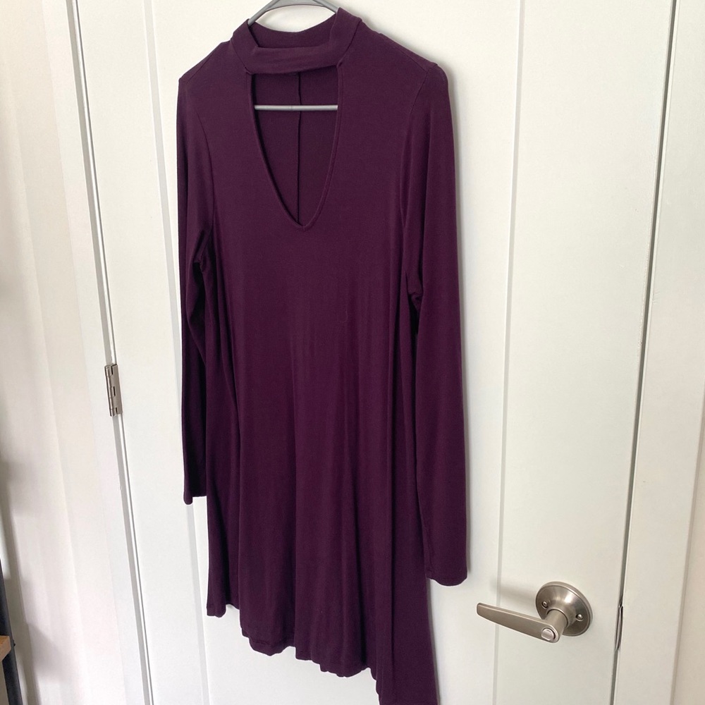 Purple long sleeve dress - Express